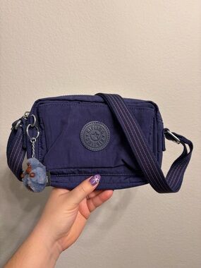 RARE Kipling Abanu Blue/Purple Adjustable Crossbody Bag
